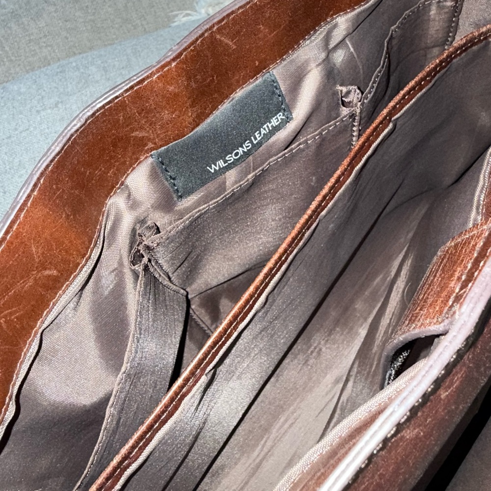 Brown Leather Messenger Bag - Picture 3 of 3